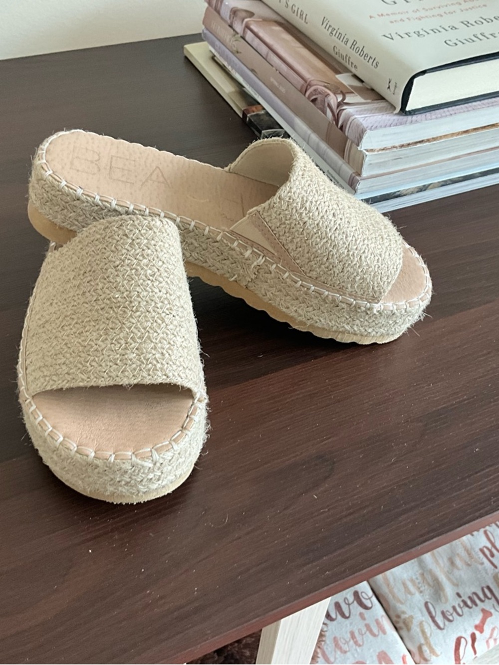 Bea Woven Beige Espadrille Slide - Casual Slip-On Comfort - Picture 8 of 8